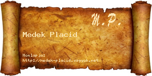 Medek Placid névjegykártya